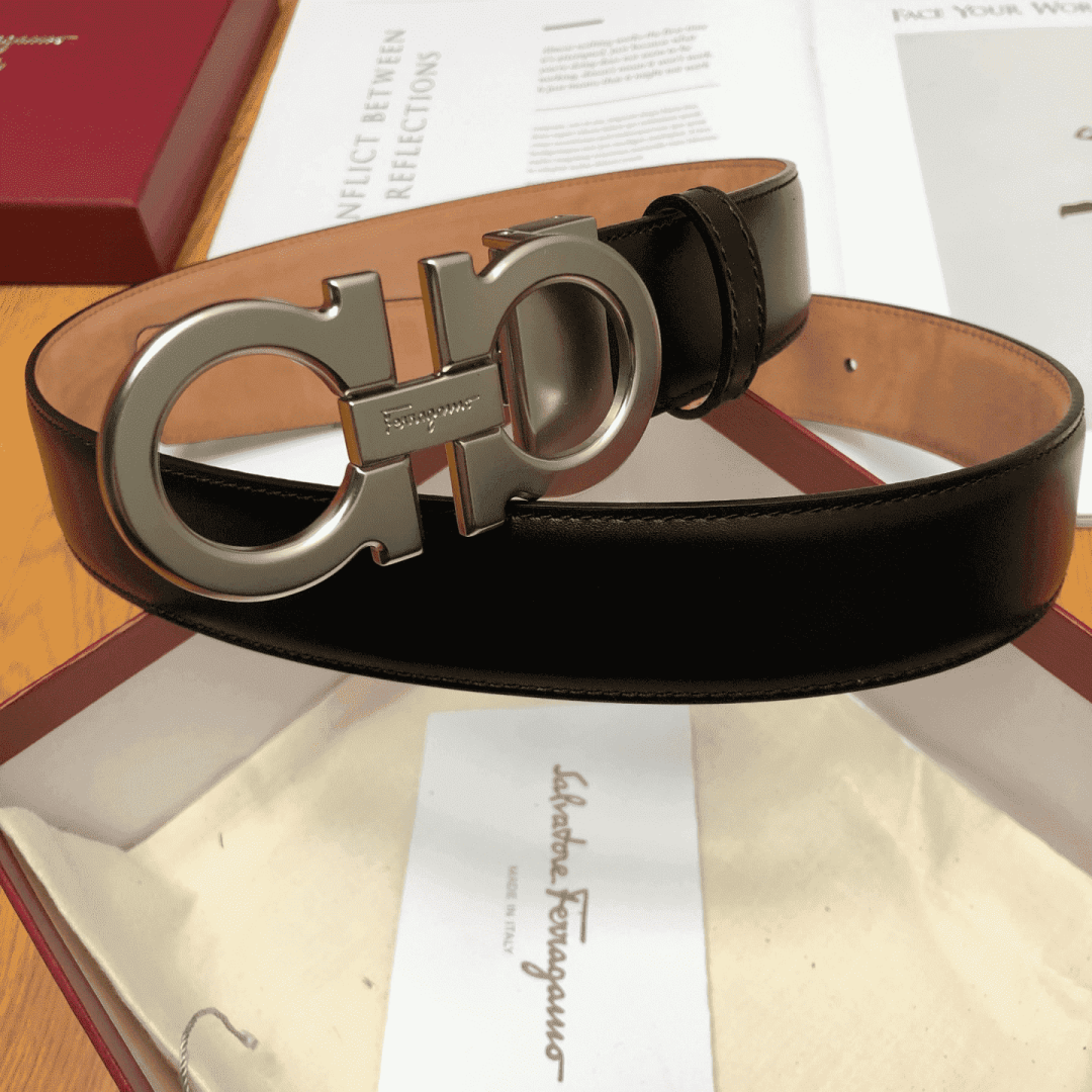 SALVATORE FERRAGAMO DOUBLE GANCIO BELT