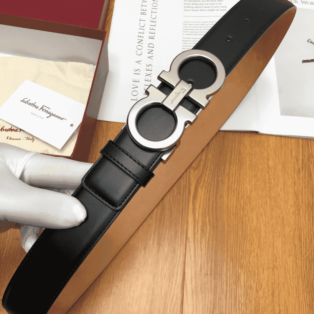 SALVATORE FERRAGAMO DOUBLE GANCIO BELT