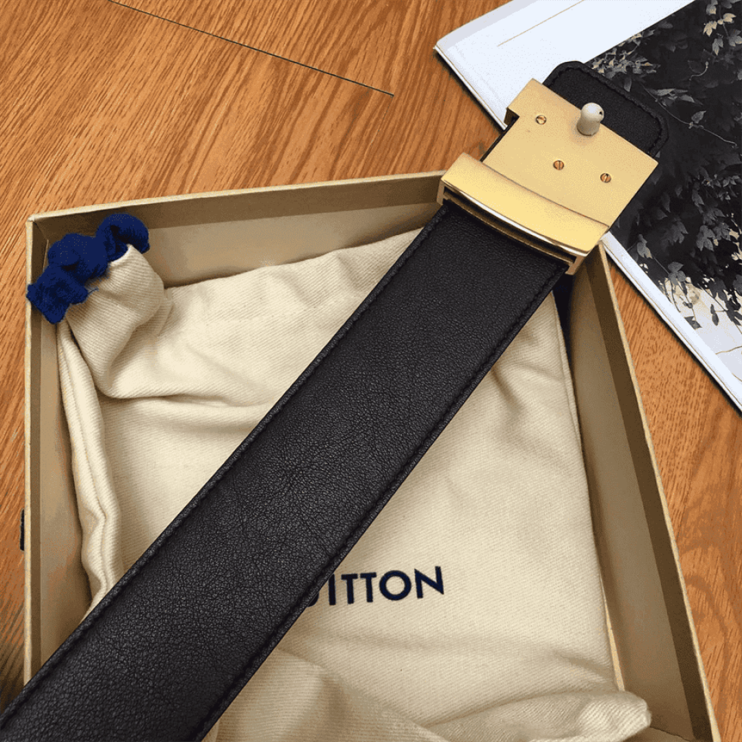 LOUIS VUITTON BELT INITIALES REVERSIBLE MONOGRAM 1W NOIR BLACK/BROWN