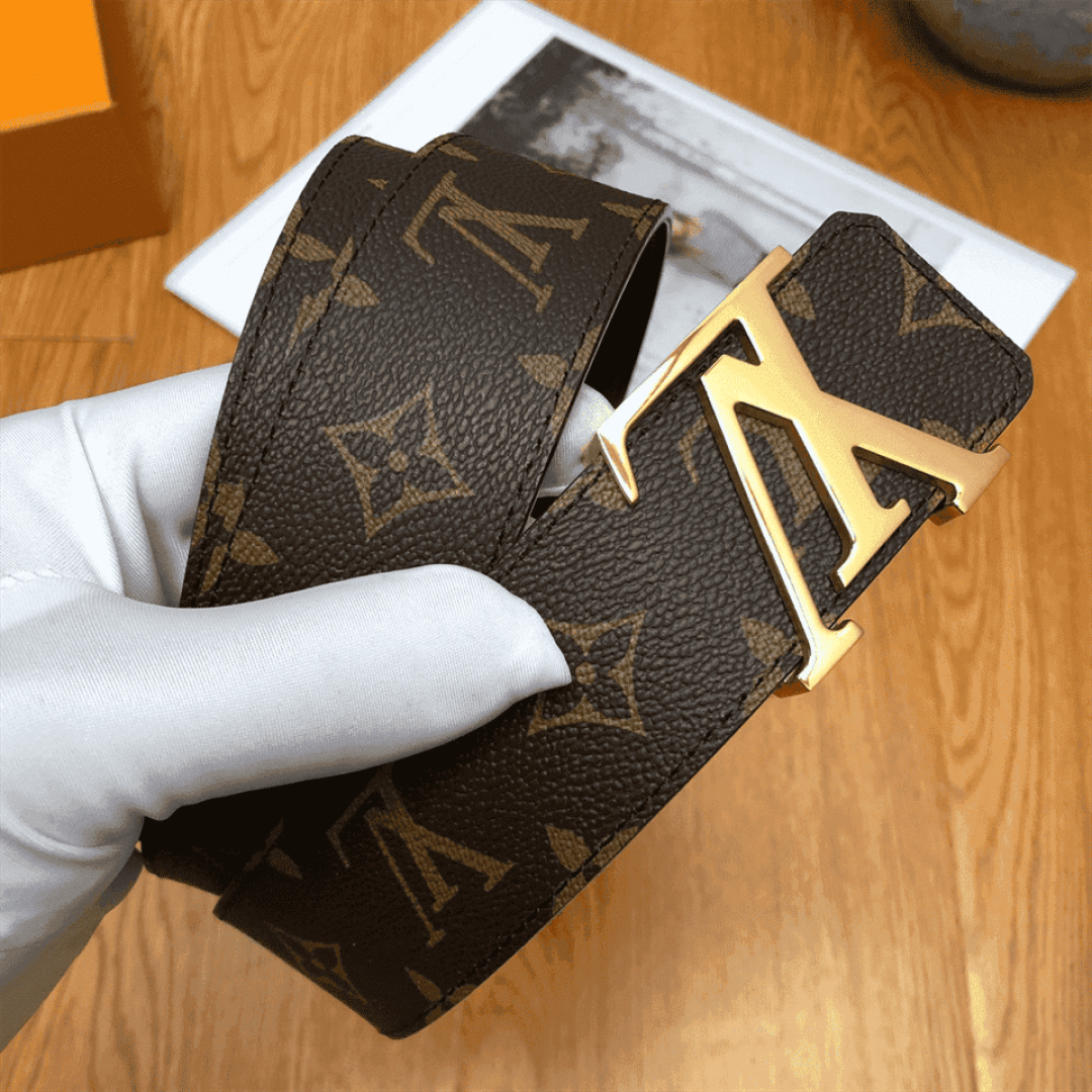 LOUIS VUITTON BELT INITIALES REVERSIBLE MONOGRAM 1W NOIR BLACK/BROWN