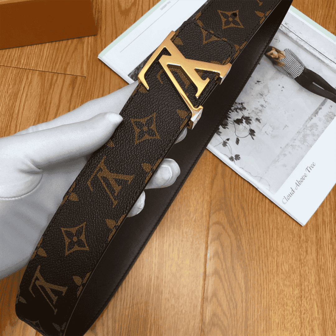 LOUIS VUITTON BELT INITIALES REVERSIBLE MONOGRAM 1W NOIR BLACK/BROWN
