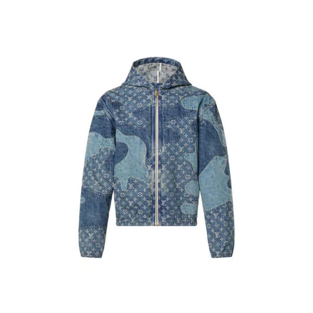 LOUIS VUITTON X NIGO MONOGRAM PATCHWORK DENIM HOODIE