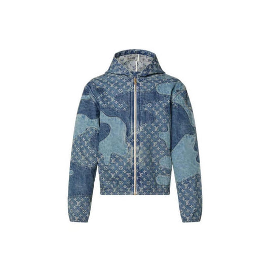 LOUIS VUITTON X NIGO MONOGRAM PATCHWORK DENIM HOODIE