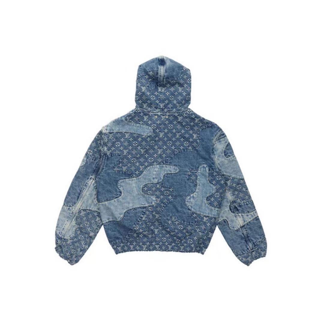 LOUIS VUITTON X NIGO MONOGRAM PATCHWORK DENIM HOODIE