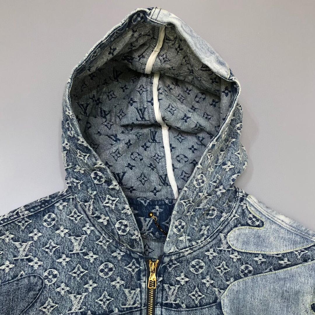 LOUIS VUITTON X NIGO MONOGRAM PATCHWORK DENIM HOODIE