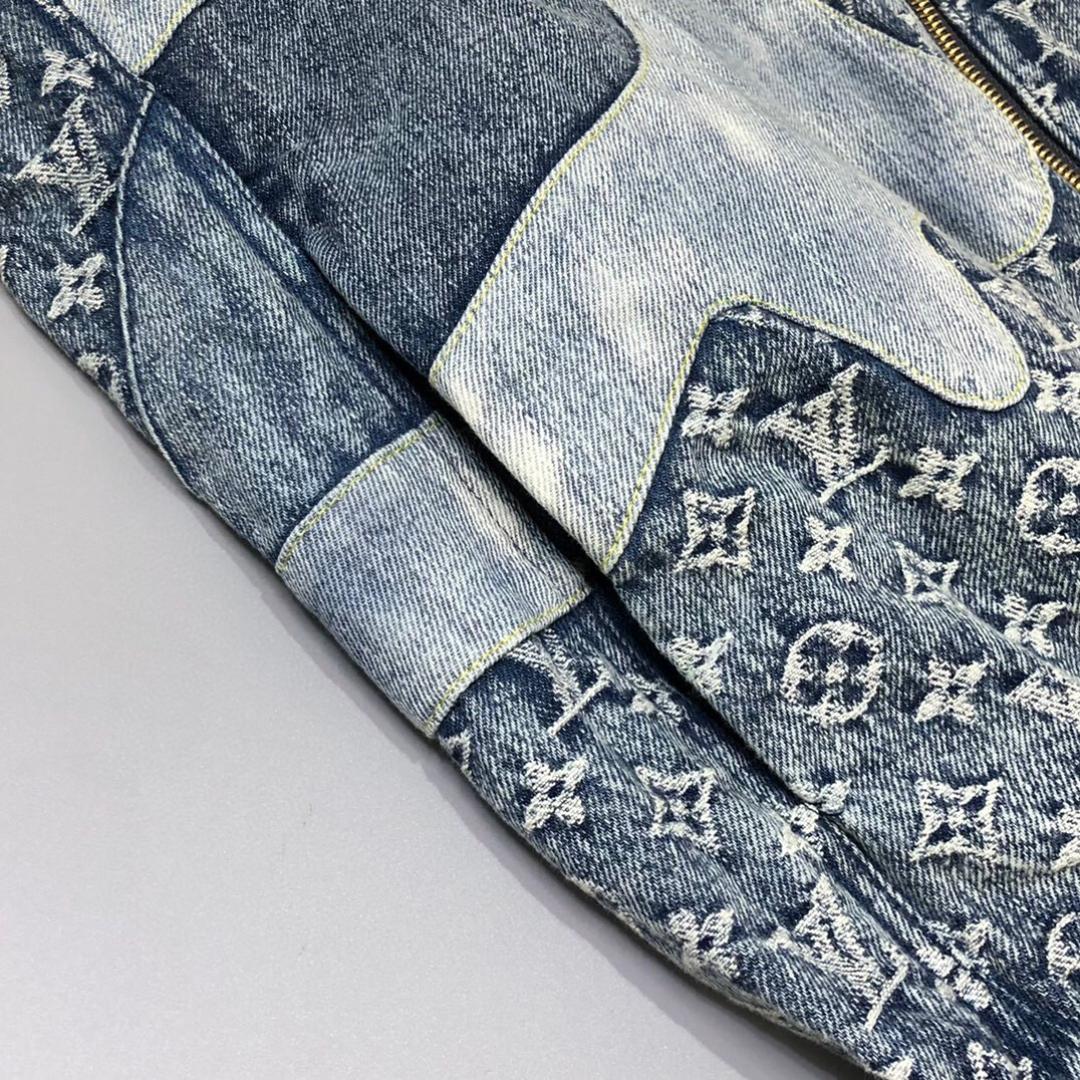 LOUIS VUITTON X NIGO MONOGRAM PATCHWORK DENIM HOODIE