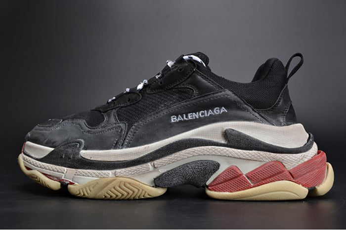 BALENCIAGA 17FW TRIPLE S TRAINER BLACK/ RED MENS