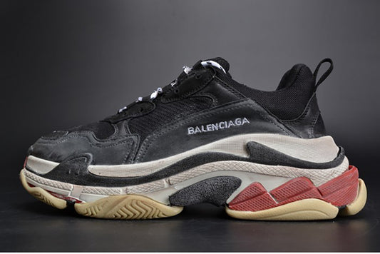 BALENCIAGA 17FW TRIPLE S TRAINER BLACK/ RED MENS